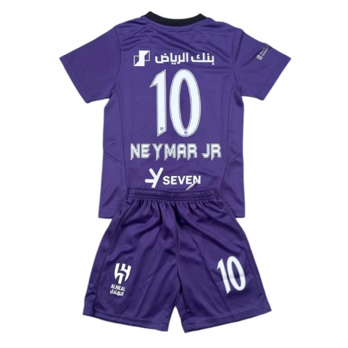 Fotballdrakt Barn Al-Hilal Neymar Jr #10 Tredjedraktsett 2024-25 Kortermet (+ Korte bukser)
